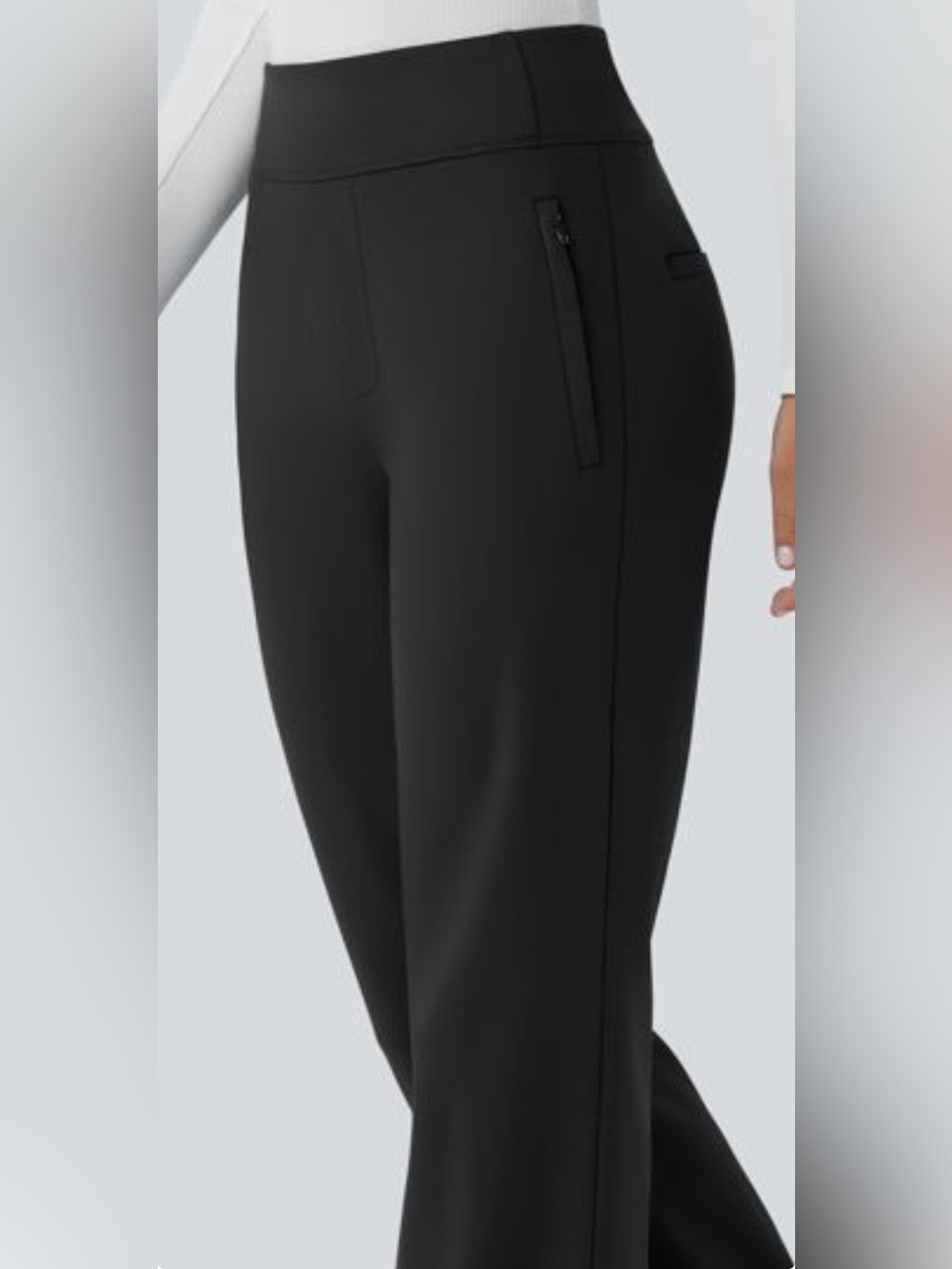 HALARA Flex™ DayStretch Mid Rise Side Zipper Pocket Work Flare Pants - Picture 5 of 14